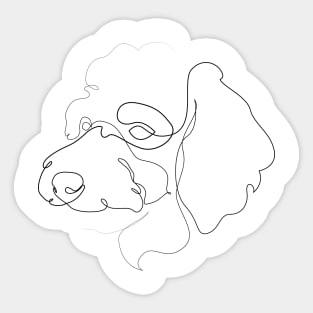 Poodle - one line drawing Sticker
